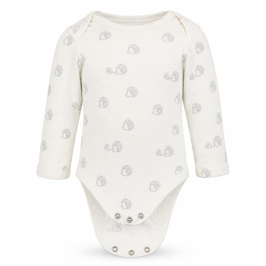Front view of Marks & Spencer Baby White Animal Print Babygrow One-Piece, size 0-3, Months
