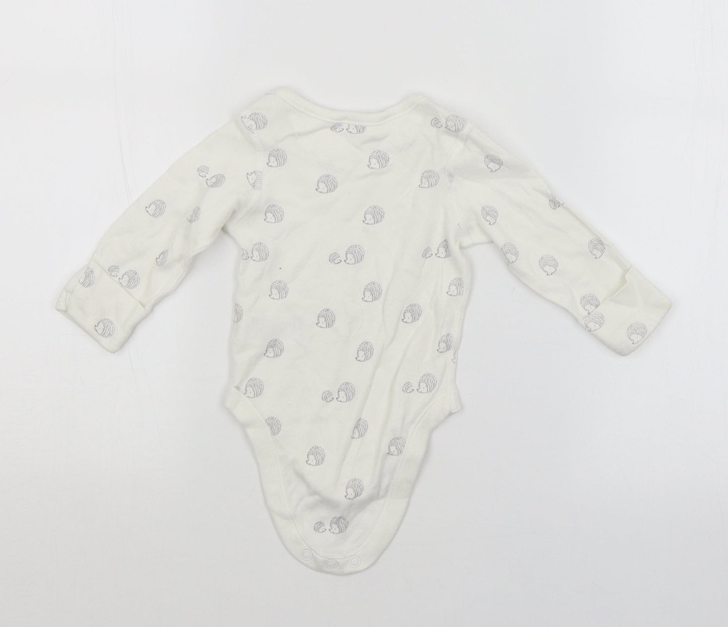 M&S Baby White Animal Print  Babygrow One-Piece Size 0-3 Months
