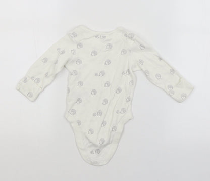 M&S Baby White Animal Print  Babygrow One-Piece Size 0-3 Months