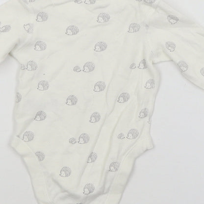 M&S Baby White Animal Print  Babygrow One-Piece Size 0-3 Months
