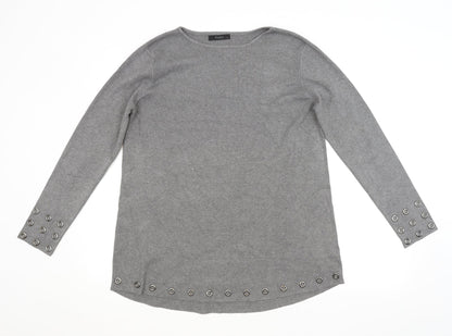 Womens UK Size M ZUPPE Grey Pullover Jumper