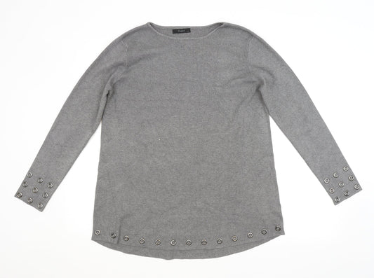 Womens UK Size M ZUPPE Grey Pullover Jumper