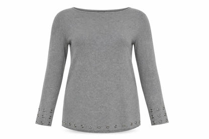 Womens UK Size M ZUPPE Grey Pullover Jumper