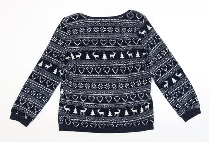 Womens UK Size 14 LOVE TO LOUNGE Black Pullover Jumper