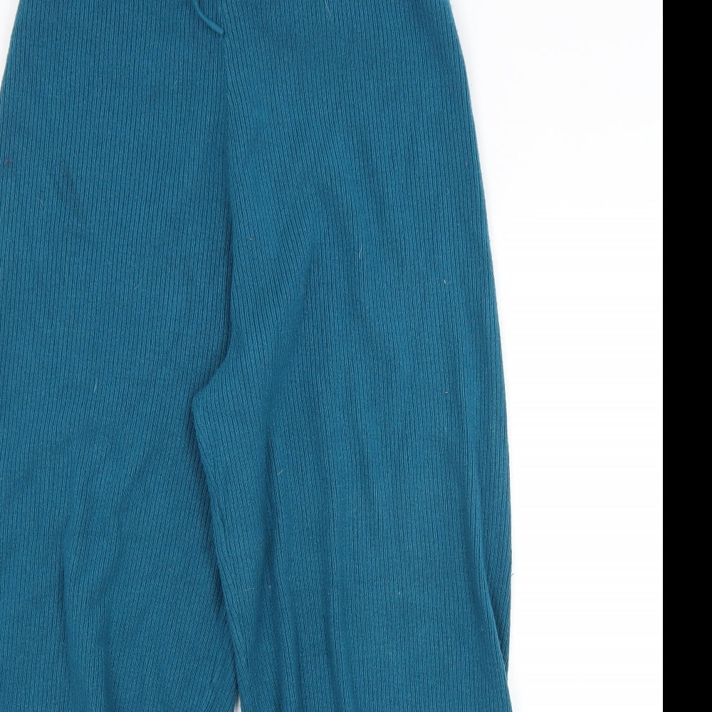 Womens UK Size 12 PRETTYLITTLETHING Regular Fit Sweatpants Blue Trousers