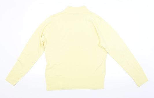 Womens UK Size 14 Papaya Yellow Pullover Jumper