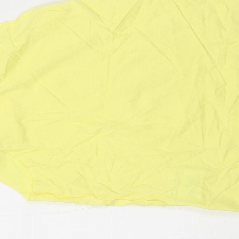H&M Girls Yellow   Basic Tank Size 7-8 Years