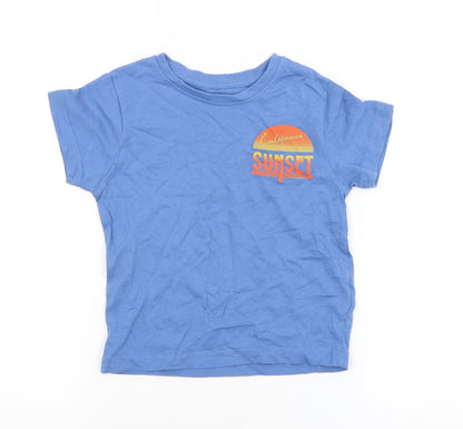 Primark Boys Blue   Basic T-Shirt Size 2-3 Years