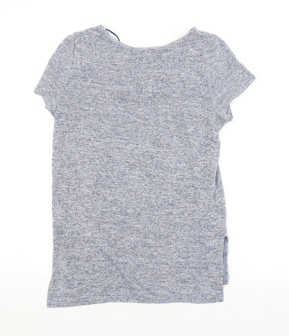 Womens UK Size 8 Atmosphere Blue Basic T-Shirt