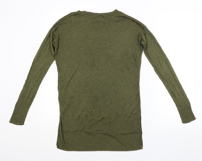 Womens UK Size S H&M Green Pullover Jumper
