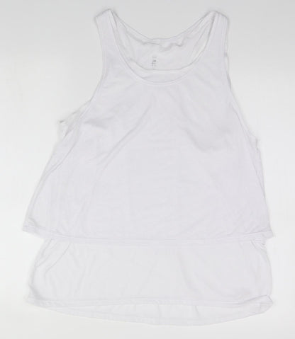 Active Womens White   Basic Tank Size 16
