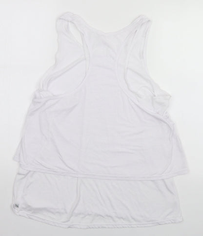 Active Womens White   Basic Tank Size 16