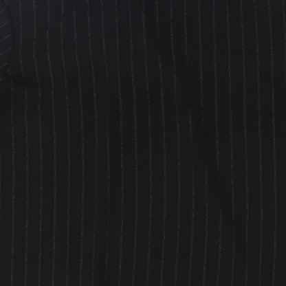Womens UK Size  Preworn Black Basic Button-Up