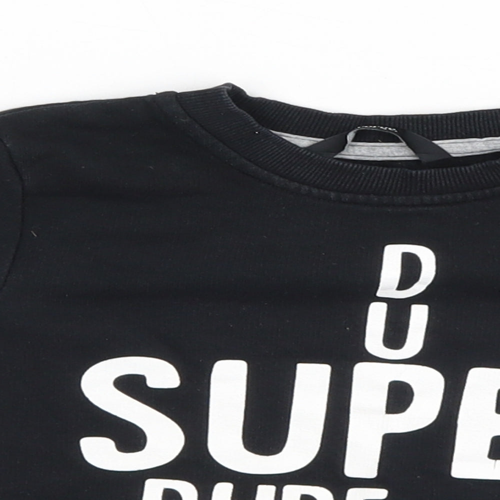 George Boys Black   Pullover Jumper Size 2-3 Years  - Super Duper Dude