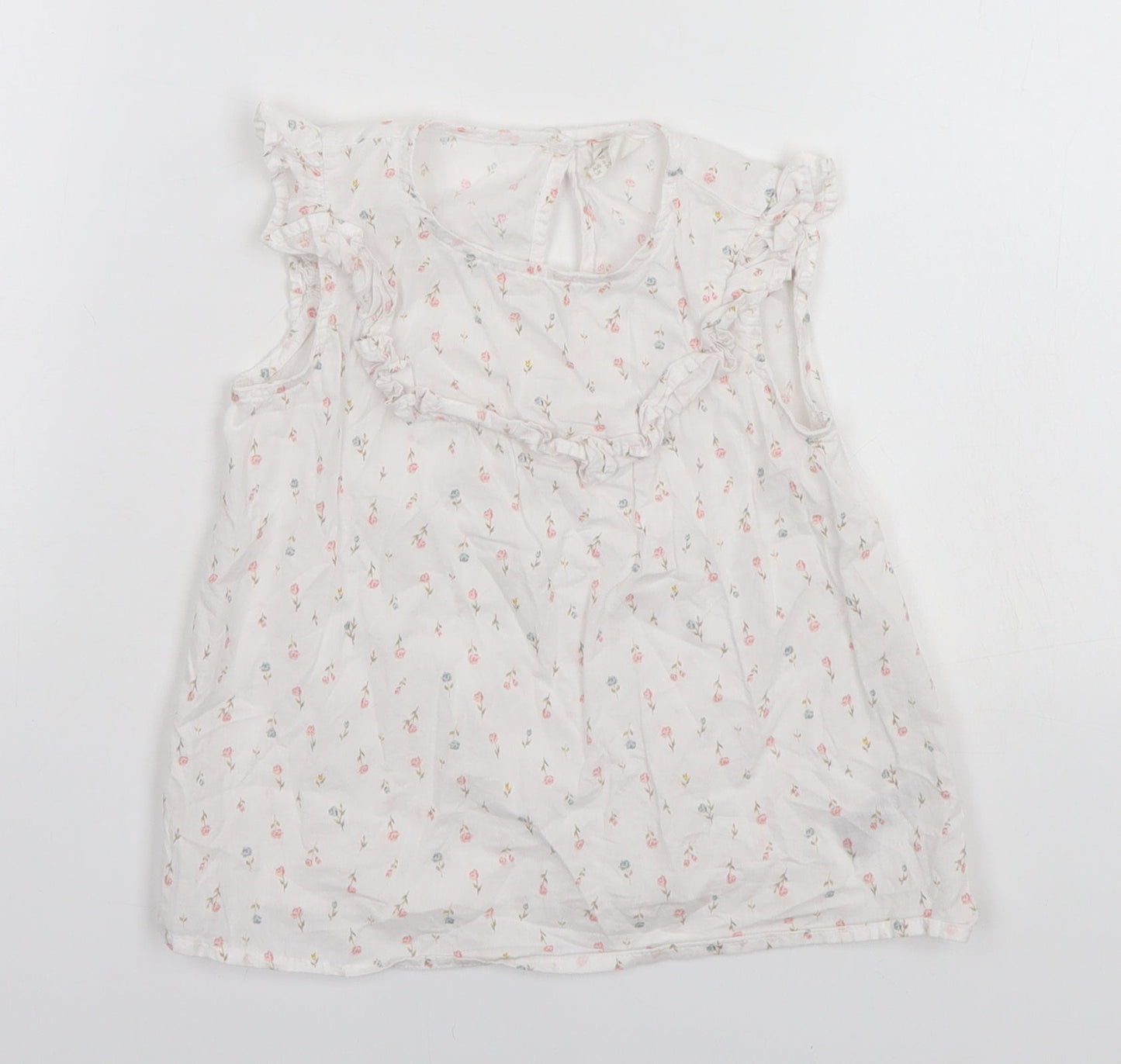 H&M Girls White Floral  A-Line  Size 2-3 Years