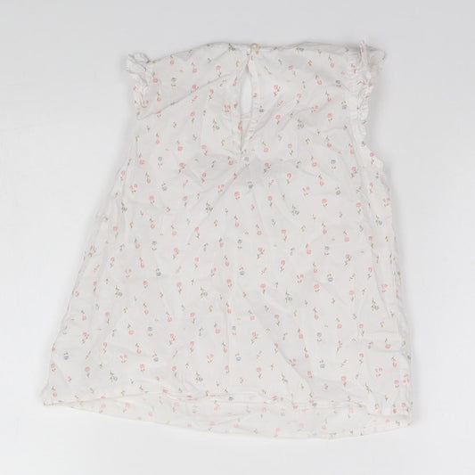 H&M Girls White Floral  A-Line  Size 2-3 Years