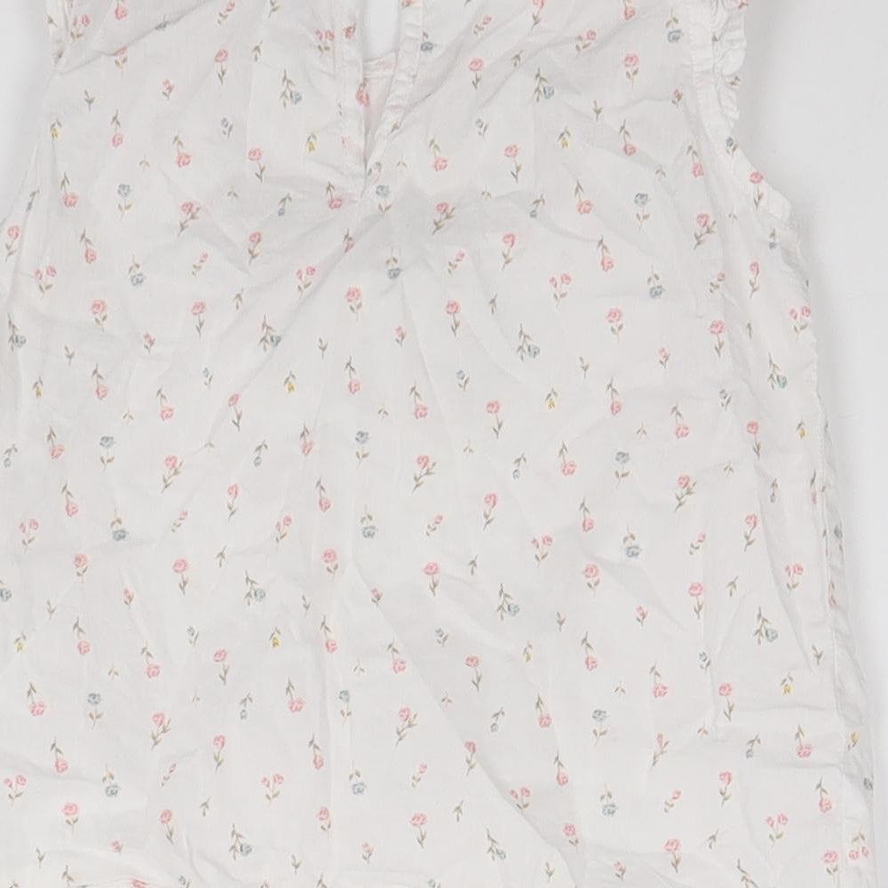 H&M Girls White Floral  A-Line  Size 2-3 Years