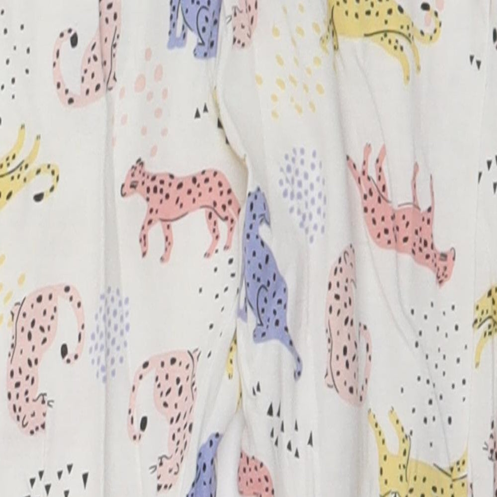 F&F Girls White Animal Print   Pyjama Pants Size 2-3 Years  - Cats