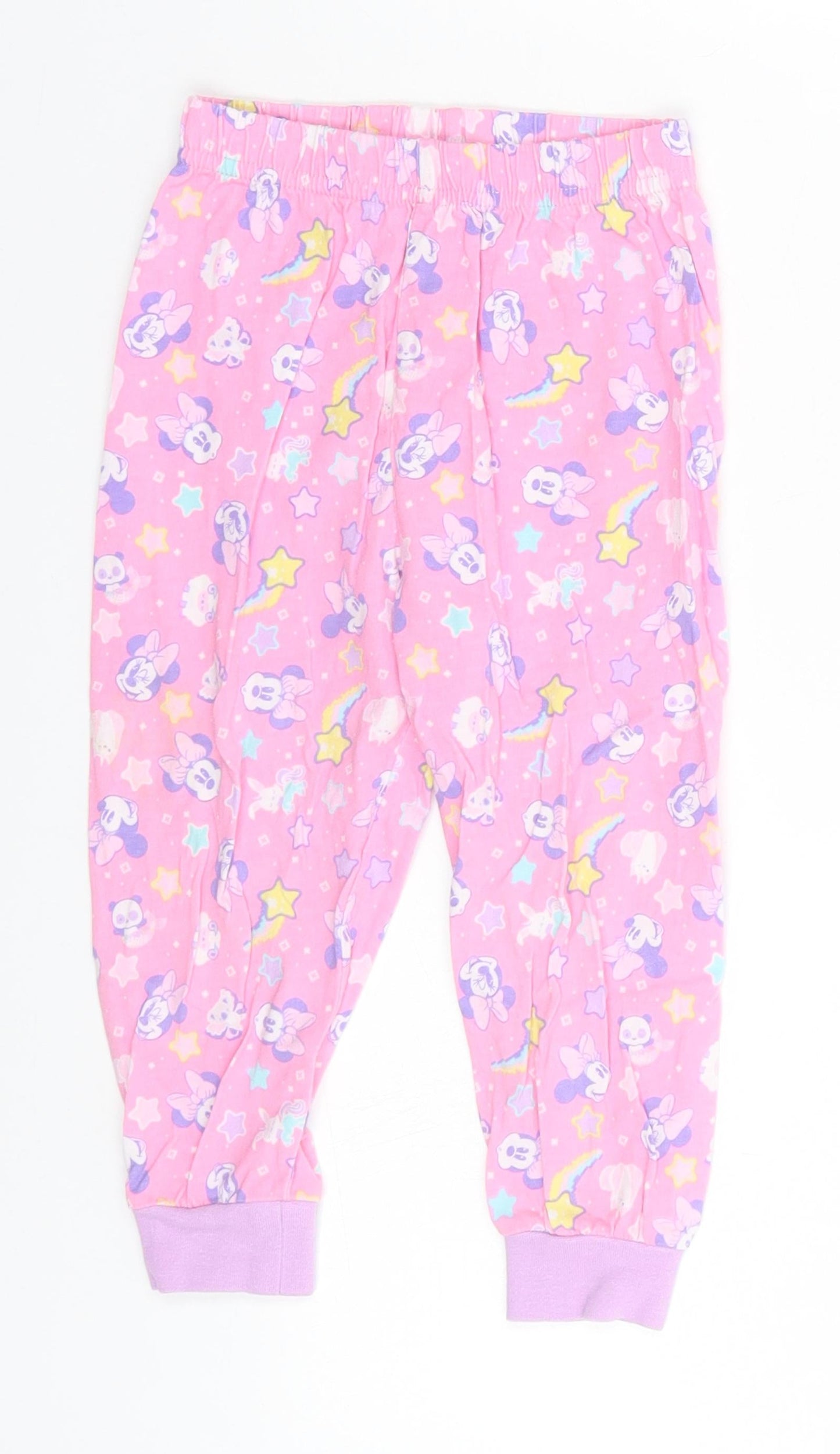 Disney Girls Pink Geometric   Pyjama Pants Size 2 Years  - Mini Mouse