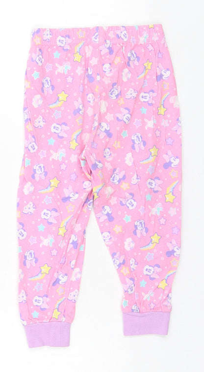 Disney Girls Pink Geometric   Pyjama Pants Size 2 Years  - Mini Mouse
