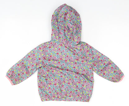 Gap Girls Multicoloured Floral  Rain Coat Coat Size 2 Years