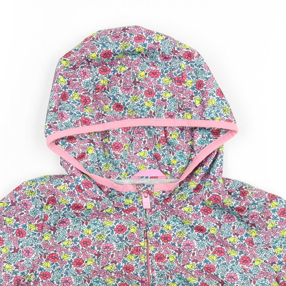 Gap Girls Multicoloured Floral  Rain Coat Coat Size 2 Years