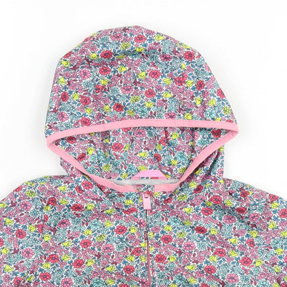 Gap Girls Multicoloured Floral  Rain Coat Coat Size 2 Years