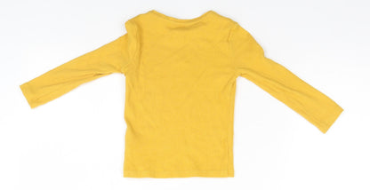 F&F Girls Orange Striped  Pullover Jumper Size 2-3 Years