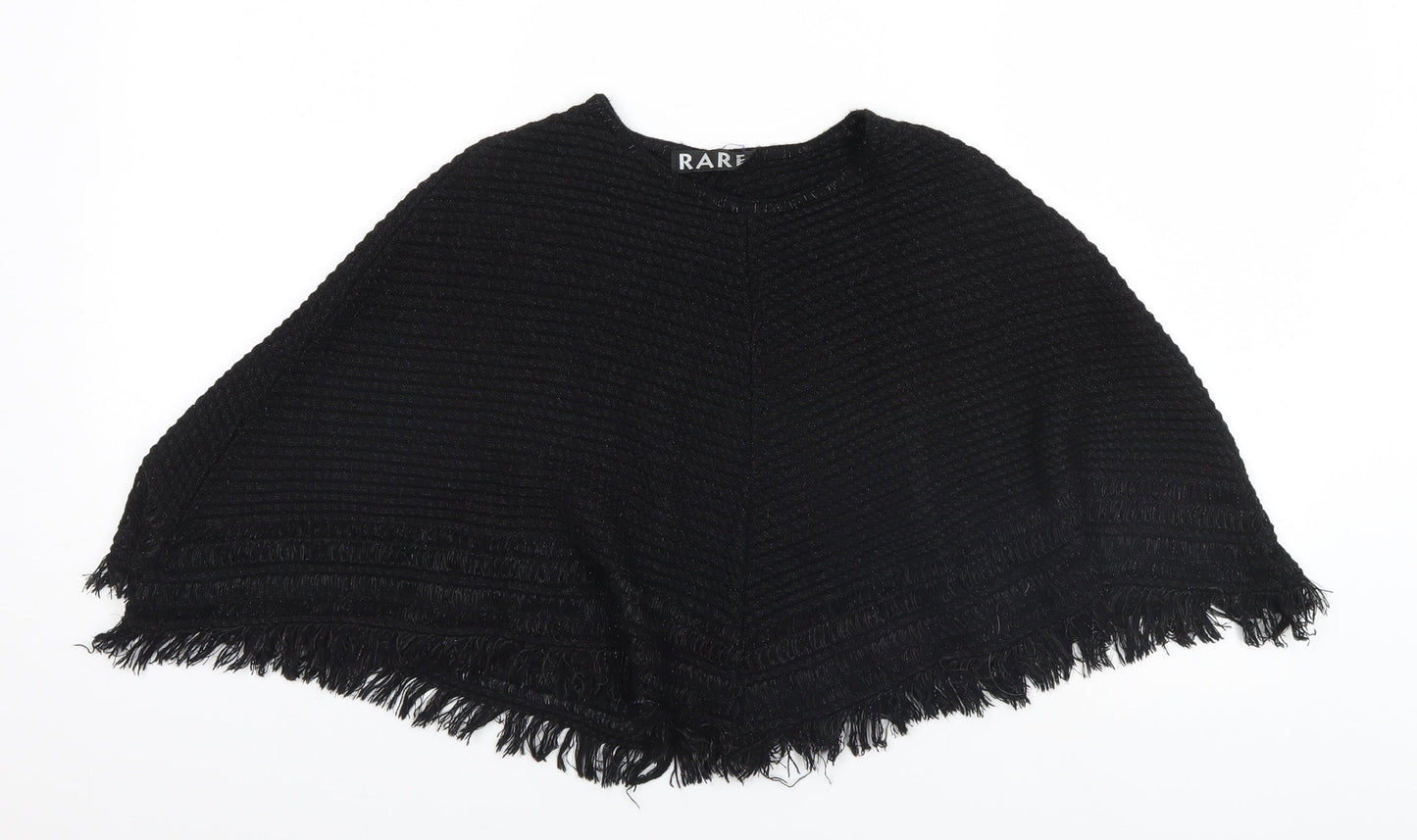 Womens UK Size One Size Rare Black Basic Blouse