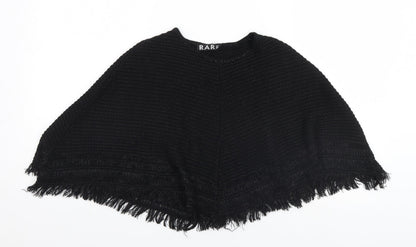 Womens UK Size One Size Rare Black Basic Blouse