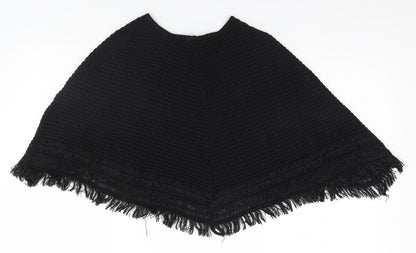 Womens UK Size One Size Rare Black Basic Blouse