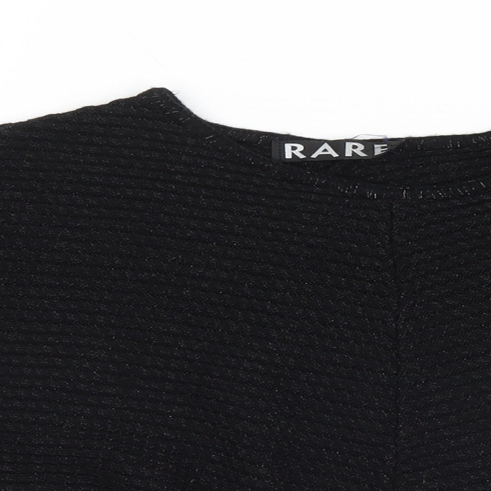 Womens UK Size One Size Rare Black Basic Blouse