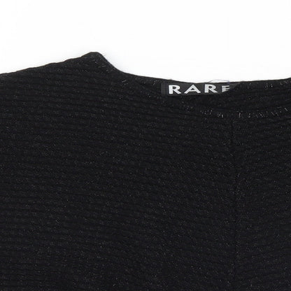 Womens UK Size One Size Rare Black Basic Blouse