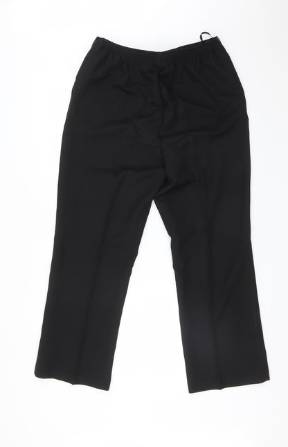 Womens UK Size 16 Damart Regular Fit  Black Trousers