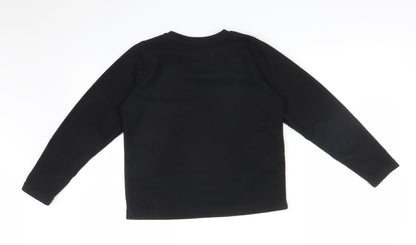 Matalan Boys Black   Pullover Sweatshirt Size 10 Years  - ALL I NEED IS WIFI