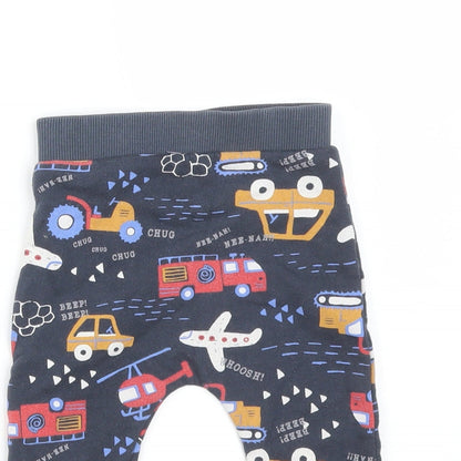 FRED&FLO Baby Blue Geometric   Trousers Size 6-9 Months