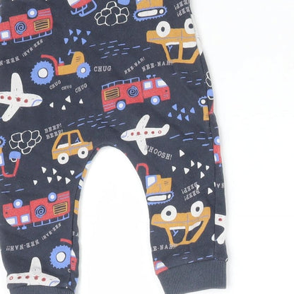FRED&FLO Baby Blue Geometric   Trousers Size 6-9 Months