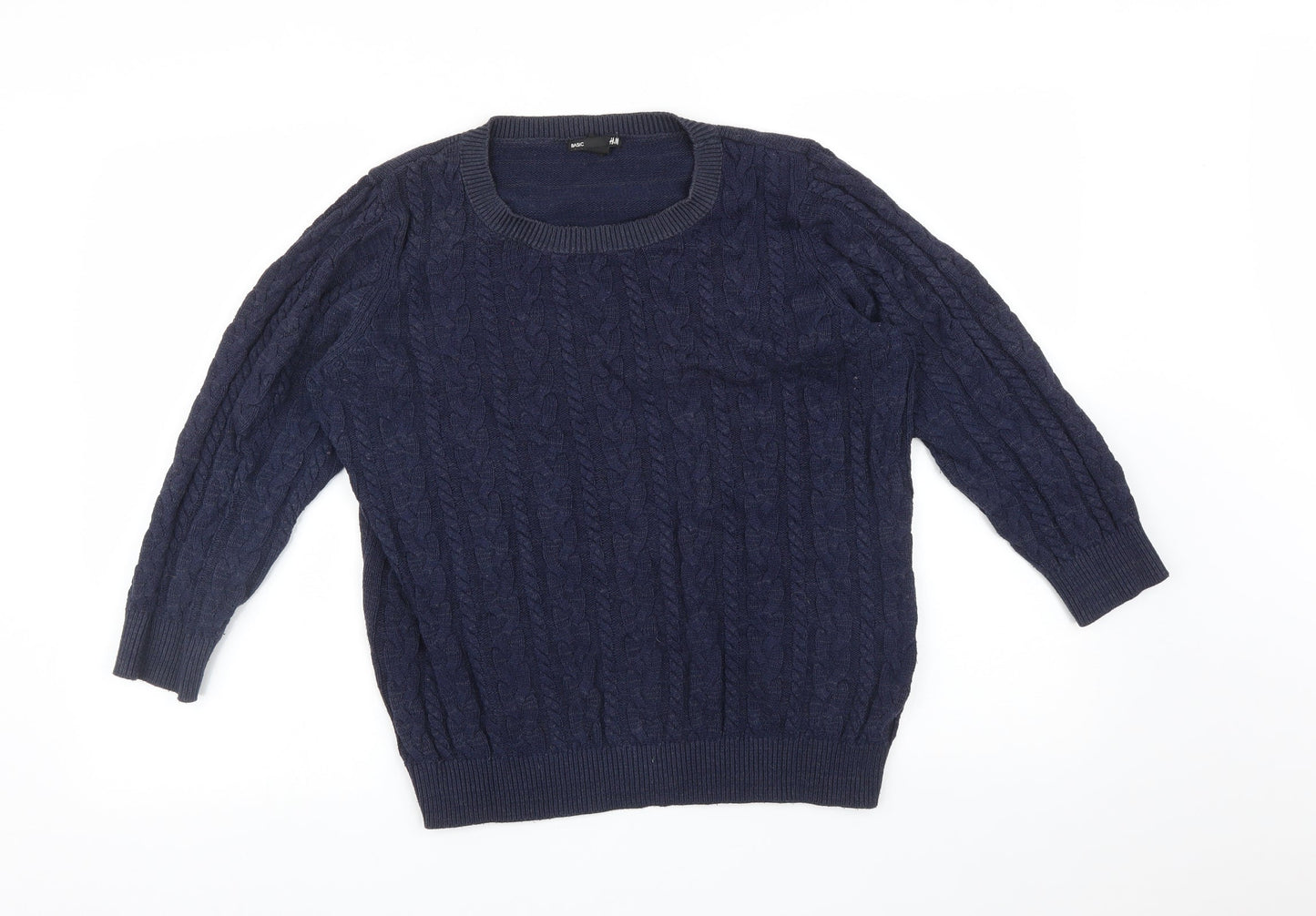 Mens UK Size L H&M Blue Pullover Sweatshirt