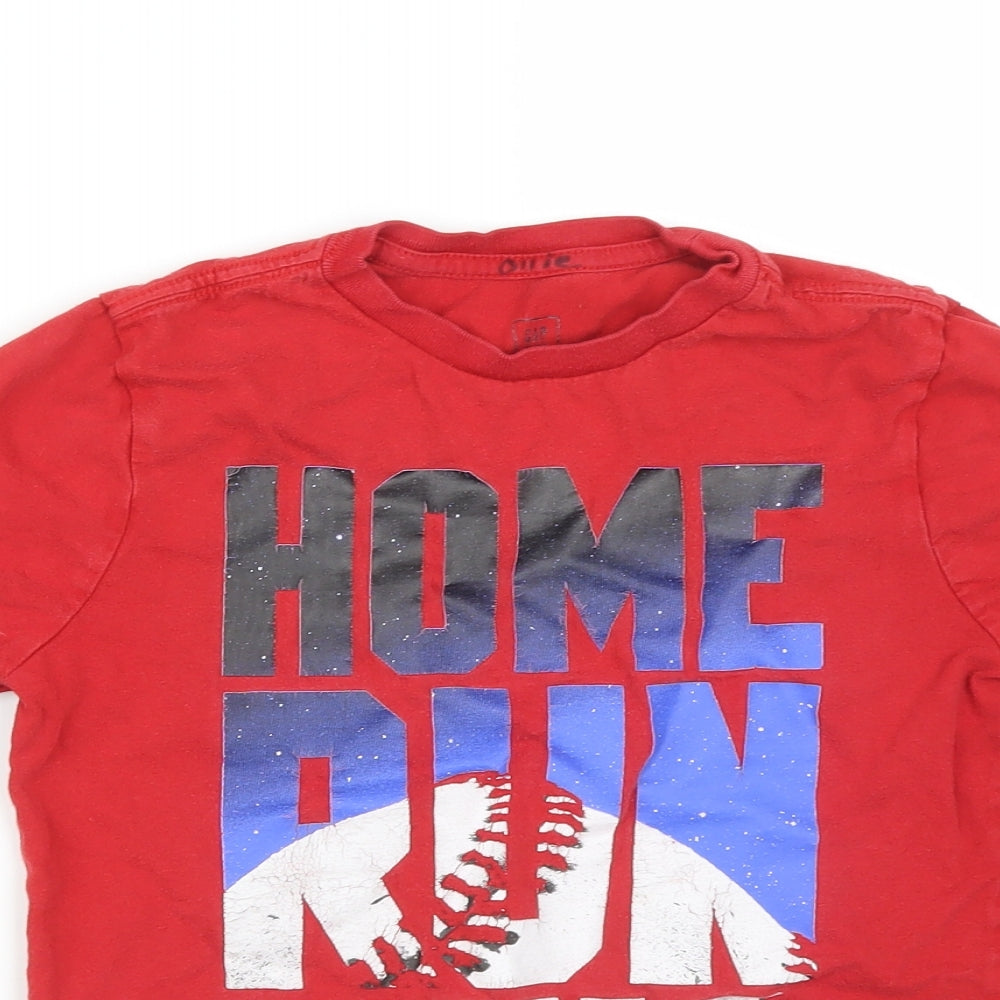 Gap Boys Red   Basic T-Shirt Size 8 Years  - HOME RUN KING