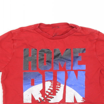 Gap Boys Red   Basic T-Shirt Size 8 Years  - HOME RUN KING