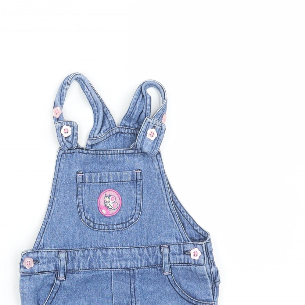WATCH ME GROW Girls Blue   Dungaree One-Piece Size 12 Months