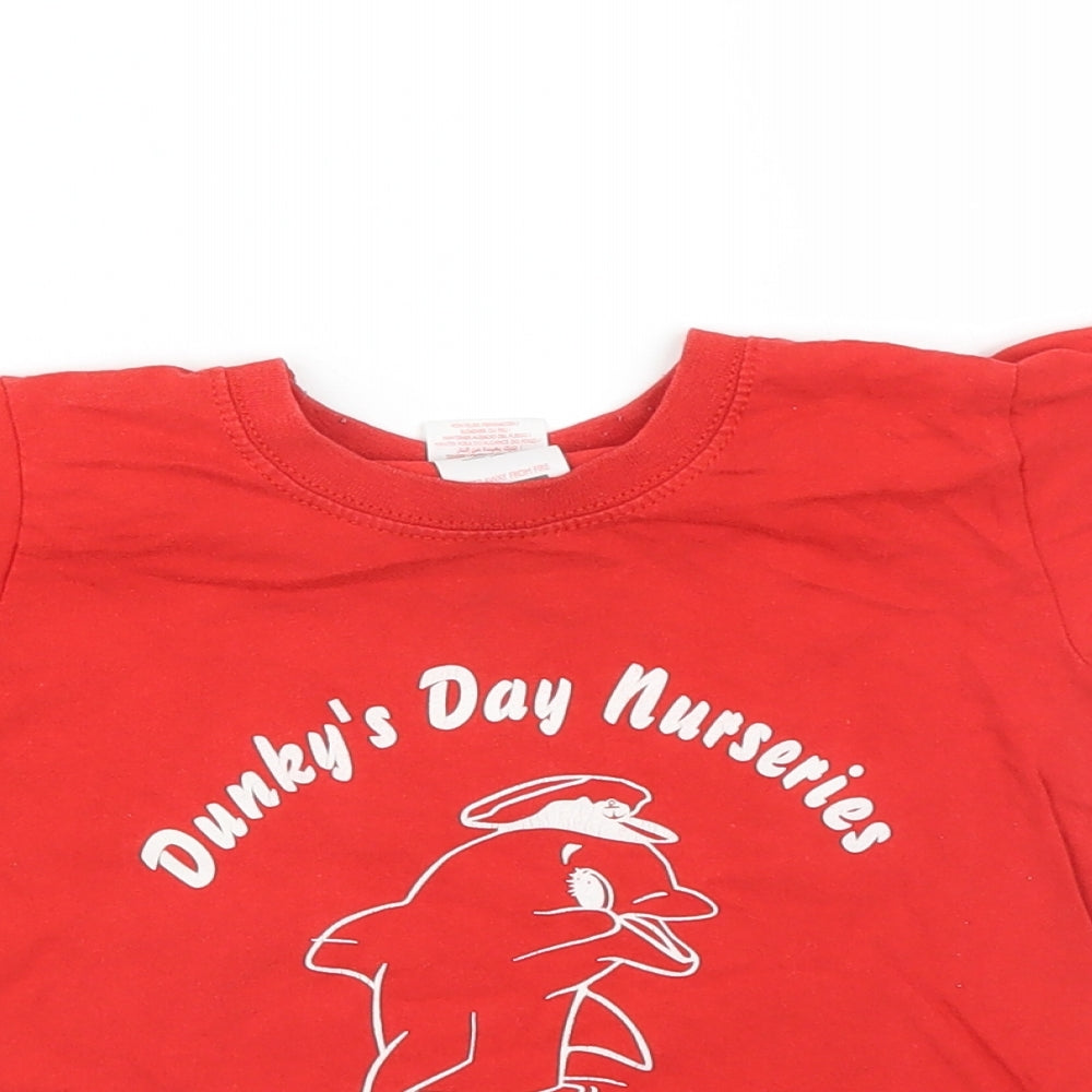 Fruit of the Loom Baby Red   Basic T-Shirt Size 12-18 Months  - DUNKY'S DAY NURSERIES