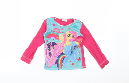 My Little Pony Girls Pink   Basic T-Shirt Size 18-24 Months  - FOLLOW THE RAINBOW