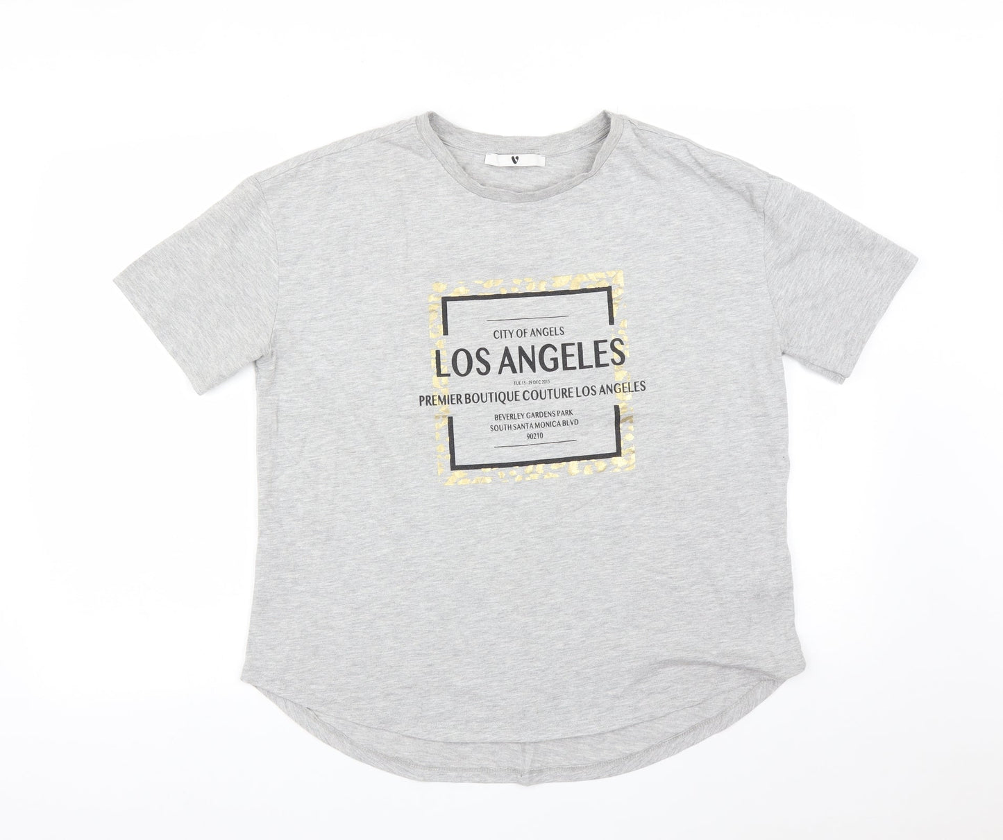 Womens UK Size 10 Very Grey Basic T-Shirt