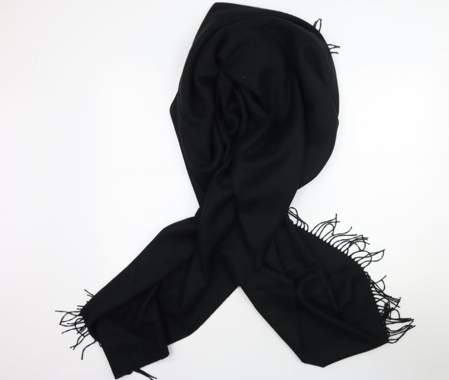 Preworn Unisex Black  Knit  Scarf