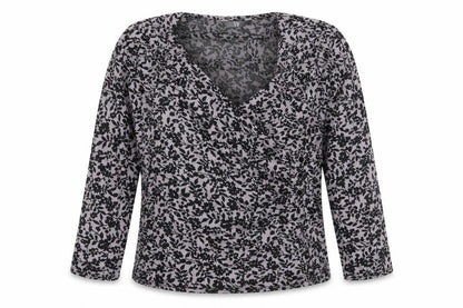 Womens UK Size L W Grey Wrap Blouse