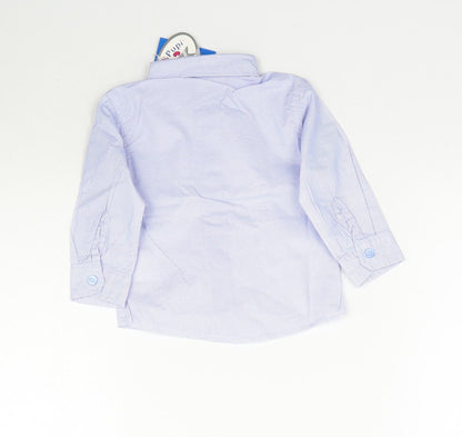 Stelle & Pupi Baby Blue   Basic Button-Up Size 6-9 Months