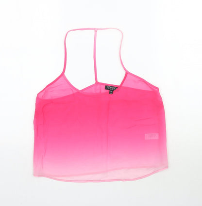 Womens UK Size 10 Topshop Pink Camisole Blouse