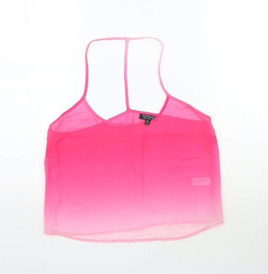 Womens UK Size 10 Topshop Pink Camisole Blouse