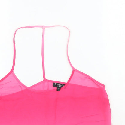 Womens UK Size 10 Topshop Pink Camisole Blouse